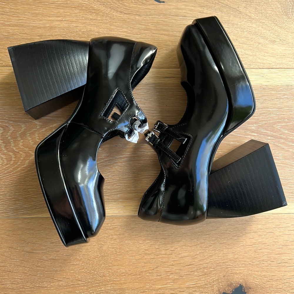 NIB💥 JEFFREY CAMPBELL Double Strap Mary Jane Platform Pump Block Heel- Size 7 - Picture 10 of 16